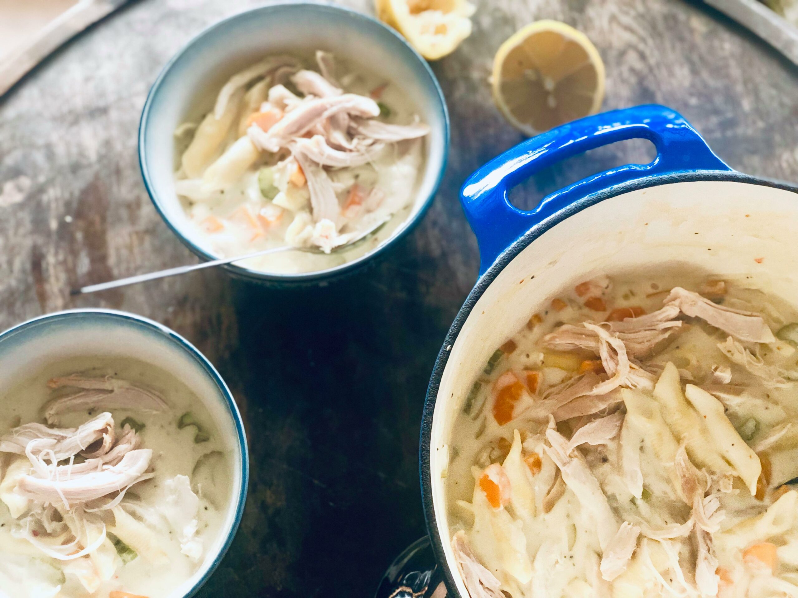 Kremete kyllingsuppe