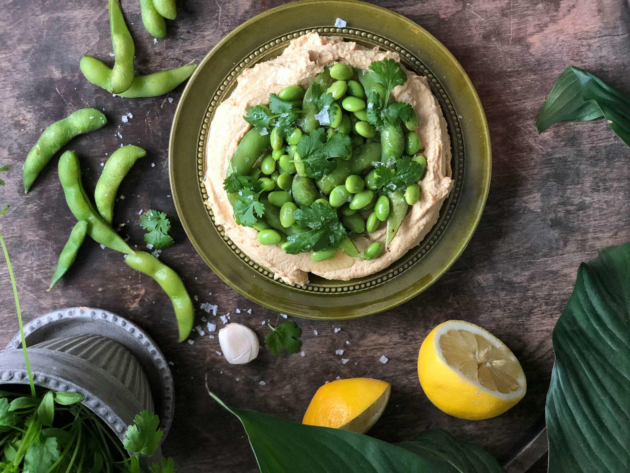 Enkel hummus med edamamebønner